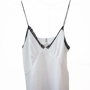 Stradivarius Sleeveless White Satin Top